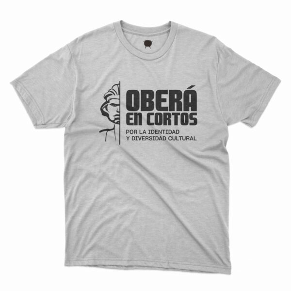 Obera en Cortos remera Blanca con Negro