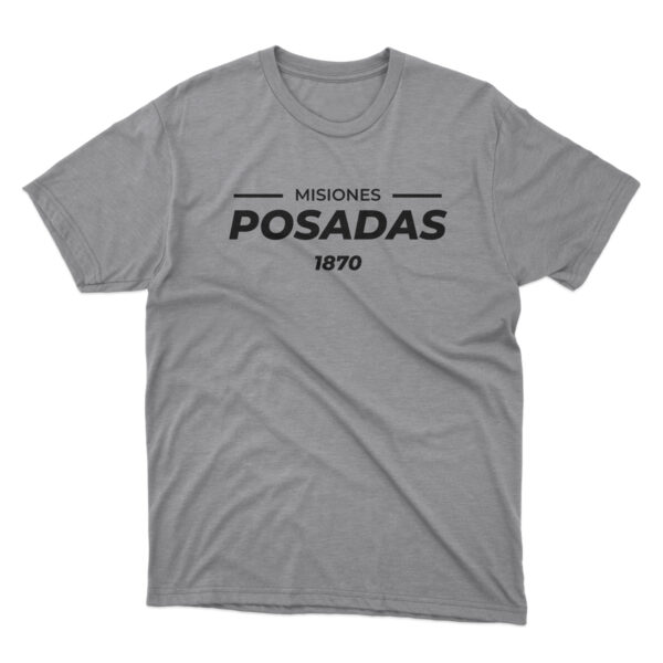 Posadas 1870 Remera gris estampa negra